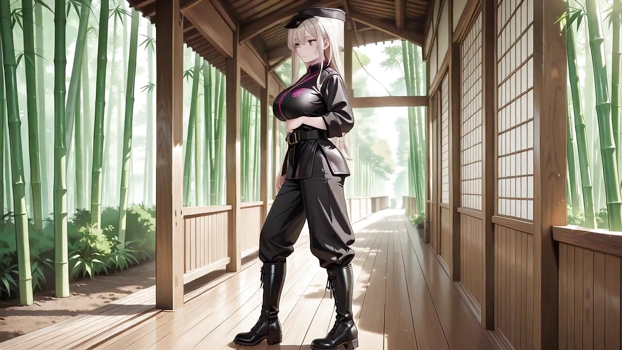 Blonde Valkyrie's Undressing Moment, That Great-slit Black Uniform Is Insane!