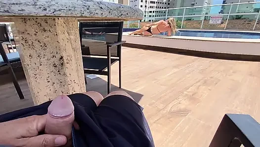 MILF Helps Me Cum at the Pool