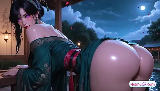 O büyük memeli Kimono seksi çok ateşli - yapay zeka