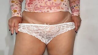 Fat ass shake. Stepmom trying on underwear
