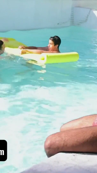 Step-Father's Day Pool Party With New Neighbours Turns Into A Foursome Anal Orgy Fuckfest - SayUncle | Clip 1