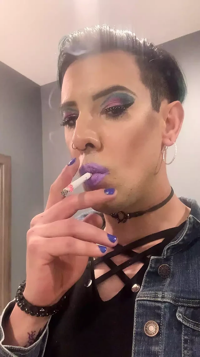 Green haired femboy