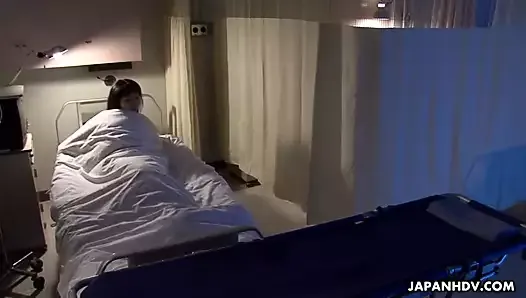 Getting fucked and she cums in the hospital bed