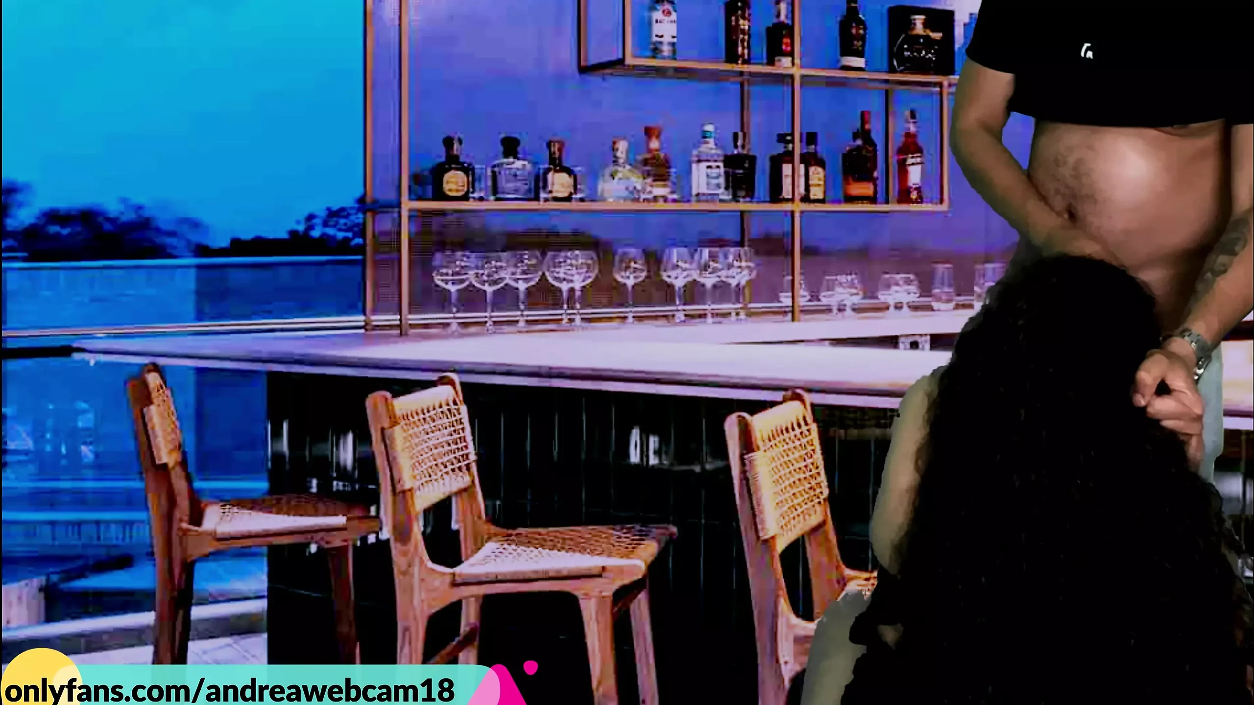 At Night At The Bar Having Sex With The Waitress Because There’s No One Dancing Anymore!!!