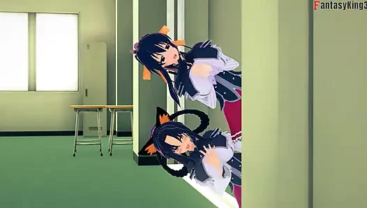 Ich hätte lehrerin Rossweisse fast gefickt, aber am ende einen blowjob von Kuroka - AUF DEN TÄTOWIERTEN NTR Madness wohnte