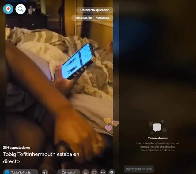 Handjob on persicope while e-shopping until he cums on tits