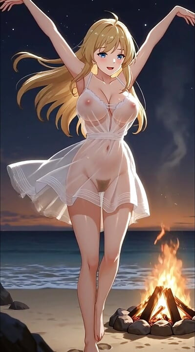 Campfire Cutie by the Beach - Seductive Electric Guitar instrumental music video for relaxing or background music