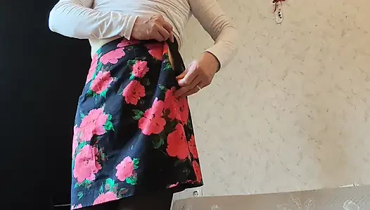 Taking off clothes and anal masturbation