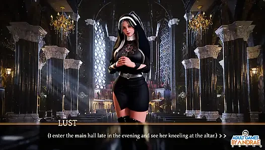 Sisters in Sin Gameplay Part 19 - Helga Caught Fingering in Front of the Altar
