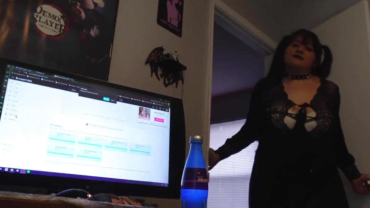 Goth Brat Demonstrates Safe Sex to Step-brother