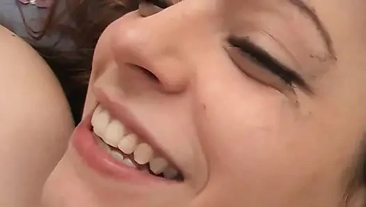 Mature Brunette MILF Licks Cum From Throbbing Cock
