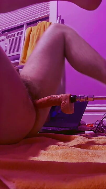 boy short ride on fuck machine all fours