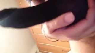 Masturbarse con mi calcetín en pantimedias