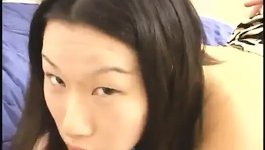 Randy cock sucking babe Allie takes dick in her pussy and face cum covered