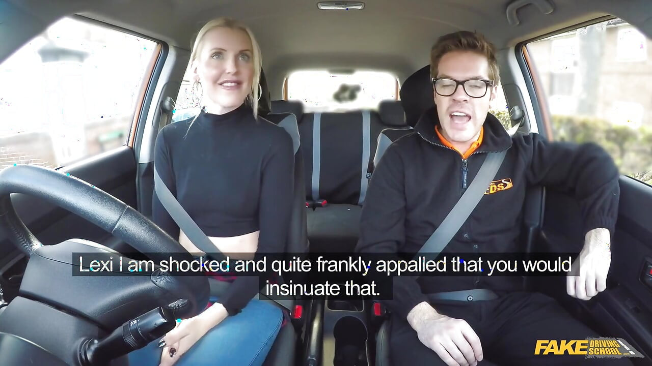 Fake Driving School - Naughty Student Driver Lexi Lou Deepthroats Instructor Ryan, Gets Fucks Hard Until She Squirts & Cums
