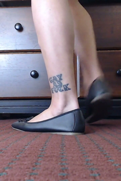 Dirty feet ballet flats shoe play