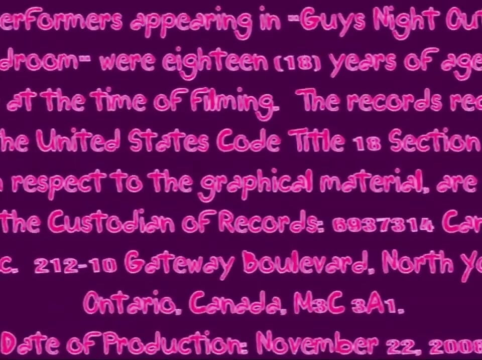 Guys Night Out - The bedroom