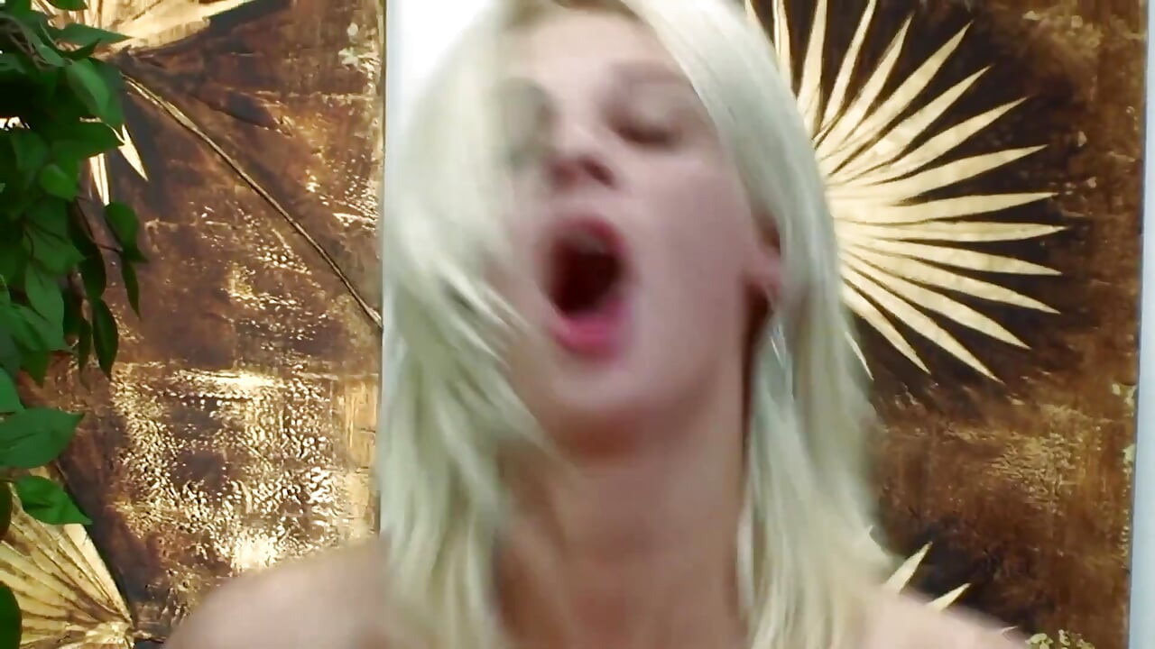 Hot sexy blondie with wet pussy loves to suck and lick hard cocks then get fucked in various positions