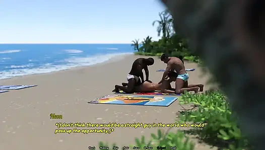 Идеальная домохозяйка No36 Незнакомцы заставляют горячую жену жестко кончать на пляже