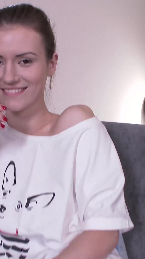 Sex-hungry student stretches all her eager holes