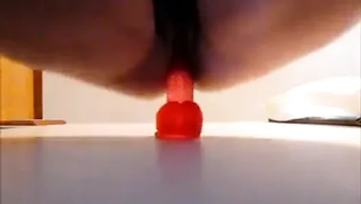 Riding my suction cup dildo