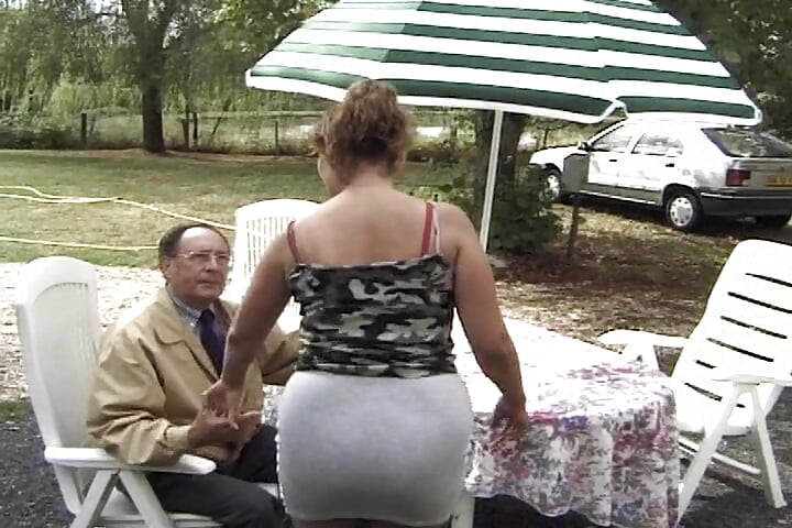 French Teen Sucking Old Cock in the Public