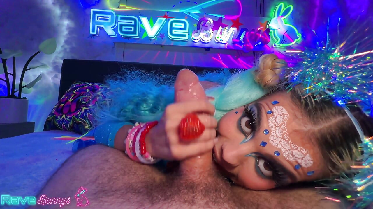 Lilith Grace Rides Brian Omally's Cock with Glow Sticks Packed Inside