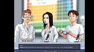 理科教師とのすべてのセックスシーン - タイトな猫 - 学生教師 - アニメーションポルノゲーム