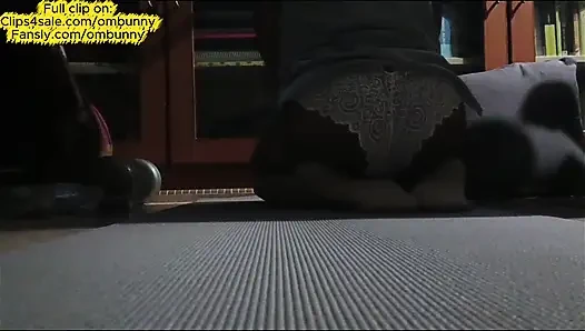 Chocolate Ass in White Lace Worshipping BWC Dildo