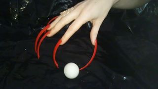 Lady L sexy extreame red nails (video short version)