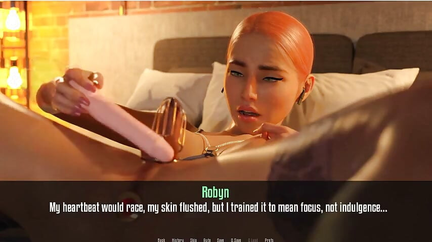 Anita's Internship - Gameplay - Roleplay - Shemale Rubbing on Table to Cum and Slapping Balls with Dildo