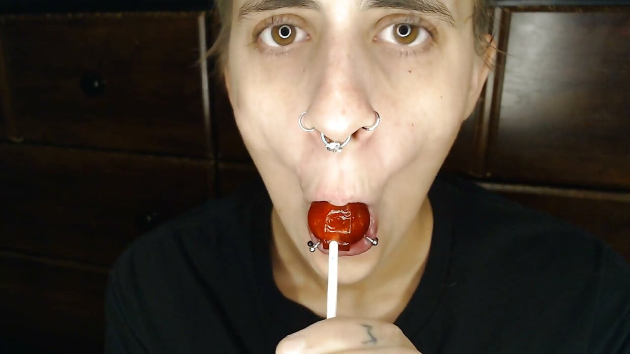 Pierced Lesbian Lollipop Licker