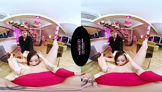 Wir feiern das chinesische neue jahr mit einem wilden dreier - VR