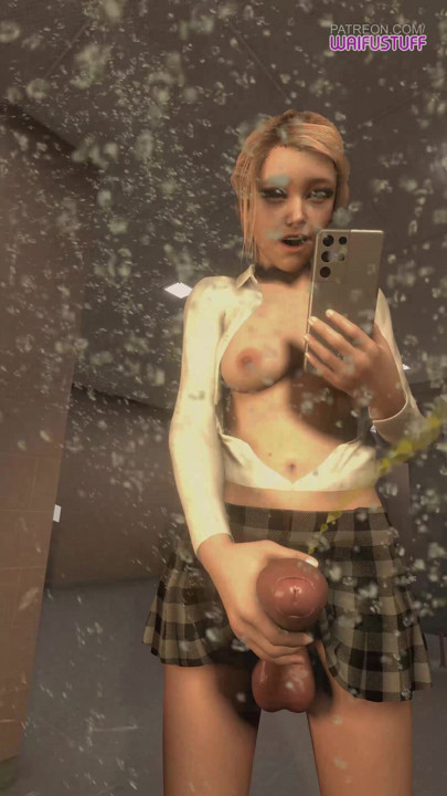 Futanari School Bullies Trampel, Piss and Fuck you.