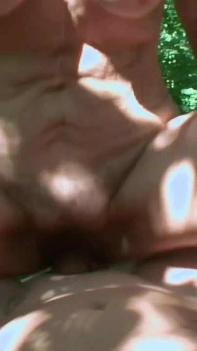Must-share moment from "Old hairy granny with hard nipples rides dick outdoors"