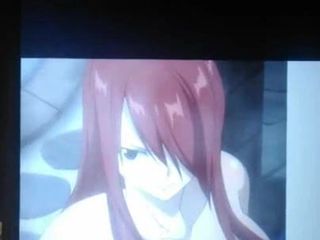 Erza Scarlet (Fairy Tail) sperma hold.