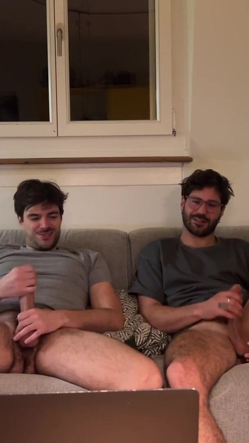 straight friend asked to touch his big cock | Clip 2