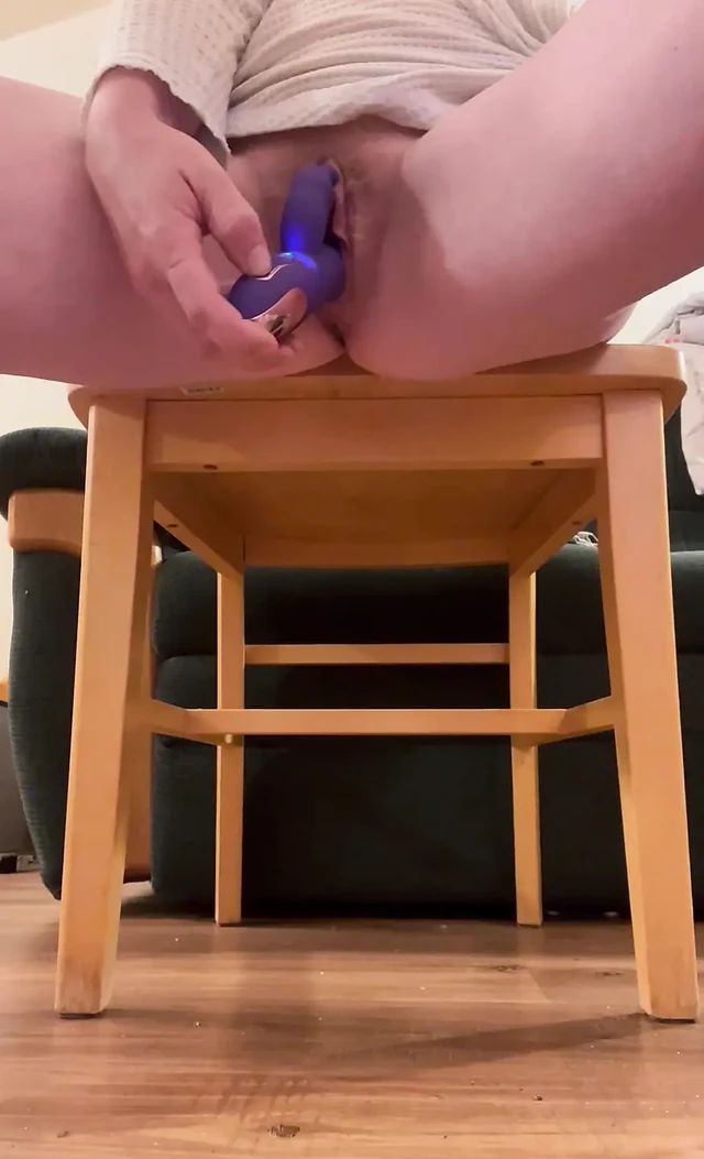 Huge Shooting Squirts with My Purple V-soaking the Floor