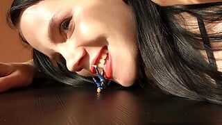 Giantess Anna plays with a new victim