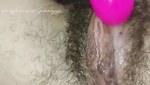 Wet Hairy Pussy Masturbating with Vibrator Close up Amateur Russian Model MILF Ginnagg