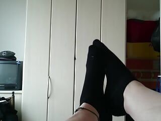 Černé ponožkové tenisky - přívěs -