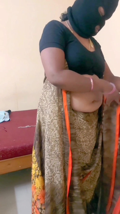 Desi Tamil BBW Wife Maya Post Sex Nude Bathroom Wash & Slow Saree Dressing Tease While Cuck Films
