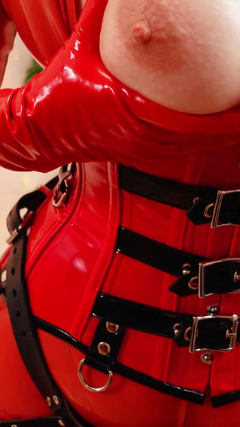 Captivating moment from "Strap-on latex rubber pov Femdom free porn video Arya Grander"