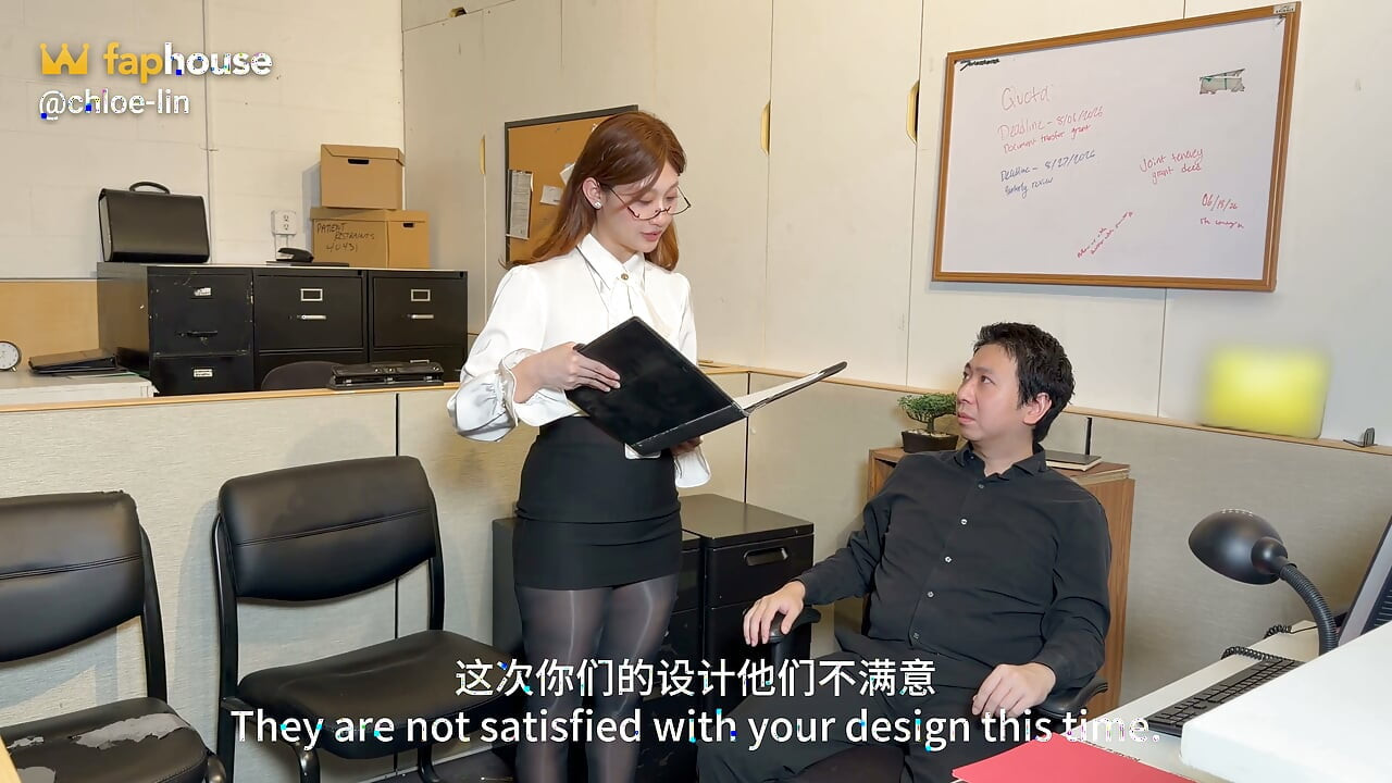 Horny Asian Lingerie Designer Chloe Lin Fuck Co-worker for Design Idea