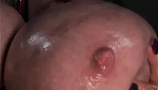 BBW BDSM-seil Gefesselt, Ölige Möpse Und Nippel Solospiel