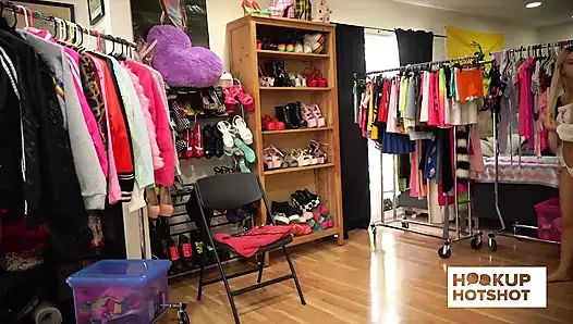 BTS - Curvy Kenzie Reeves Tries On A Skimpy Outfit Backstage!