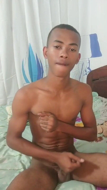 Powerful moment from "Black Massive Cock Wanking after School"