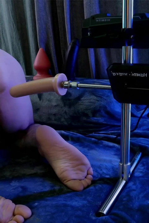 Random Stranger Controls My Fuck Machine and Destroys My Hole with Huge Anal Beads Deepest Ride and Massive Load