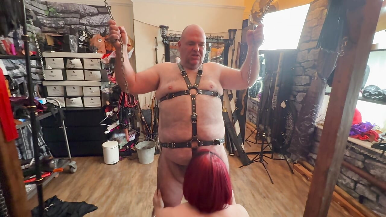 Part 2:- Lanista Bear & Allegro in the dungeon Spanking and Cock sucking!