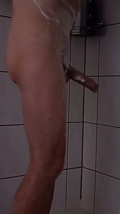 Hung young nude shower boy enjoys his shower | Clip 1